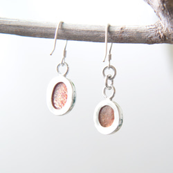 日光石純銀耳環 Sunstone silver earrings 第9張的照片