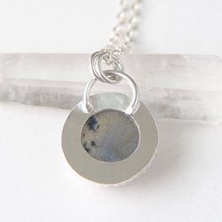 拉長石純銀墬子 Labradorite silver pendant 第8張的照片