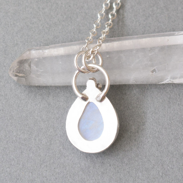 月光石純銀墬子 Rainbow moonstone silver pendant 第7張的照片