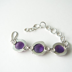 紫水晶純銀手鍊 Amethyst silver bracelet 第7張的照片