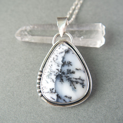 樹枝瑪瑙純銀墜 Dendrite agate silver pendant 第2張的照片