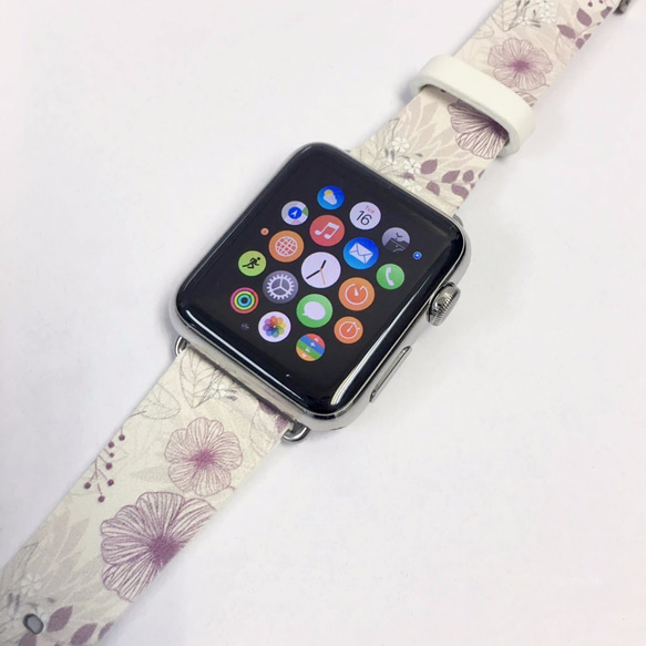 § AppleWatch 38mm / 42mm 真皮手錶帶 蘋果錶帶 §  淡粉紅玫瑰 第2張的照片