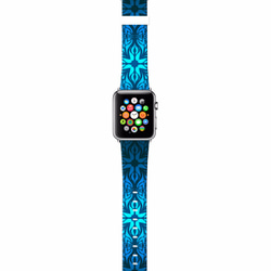 §AppleWatch 38ミリメートル/ 42ミリメートルレザーストラップ腕時計アップル§ブルークロス 2枚目の画像