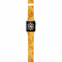 § AppleWatch 38mm / 42mm 真皮手錶帶 蘋果錶帶 §  黃玫瑰花紋 第3張的照片