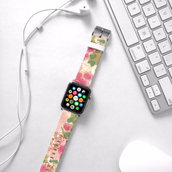 § AppleWatch 38mm / 42mm 真皮手錶帶 蘋果錶帶 § 粉紅玫瑰 第3張的照片