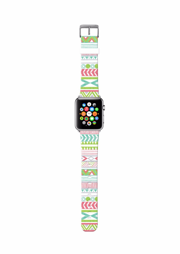 § AppleWatch 38mm / 42mm 真皮手錶帶 蘋果錶帶 §   薄荷綠部落 第2張的照片