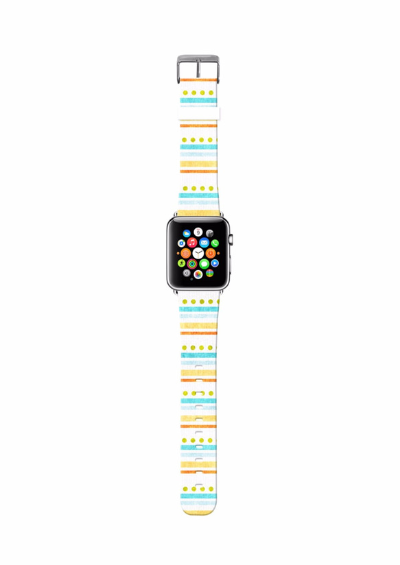 § AppleWatch 38mm / 42mm 真皮手錶帶 蘋果錶帶 §   薄荷綠部落 第2張的照片