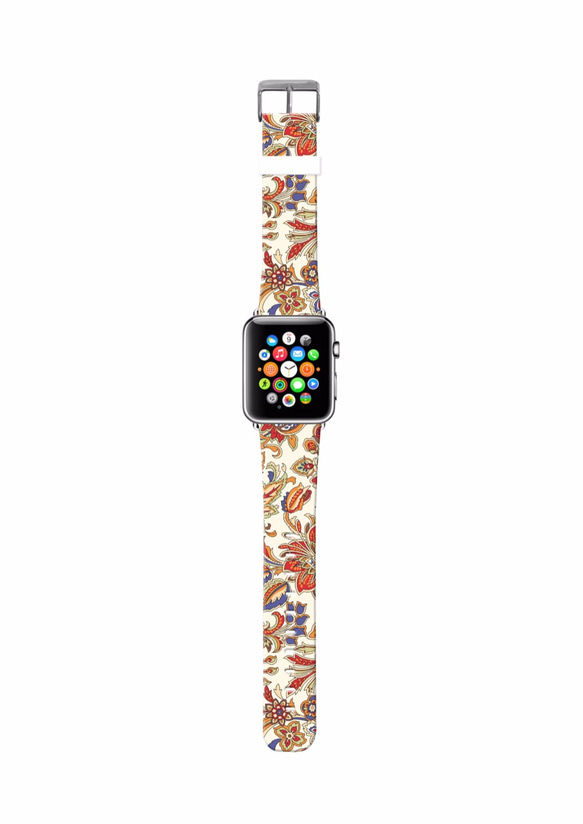 § AppleWatch 38mm / 42mm 真皮手錶帶 蘋果錶帶 § 棕色花樣 第2張的照片