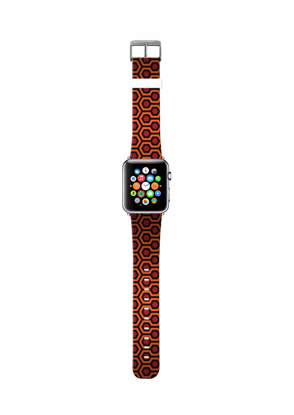 § AppleWatch 38mm / 42mm 真皮手錶帶 蘋果錶帶 § 棕色幾何圖案 第3張的照片