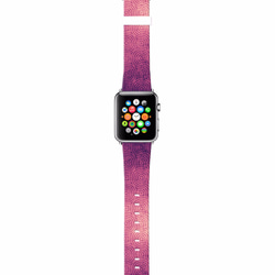 AppleWatch 38ミリメートル/ 42ミリメートルレザーストラップ腕時計アップルはライラック波パターン§§します 2枚目の画像