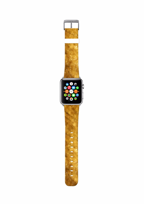 § AppleWatch 38mm / 42mm 真皮手錶帶 蘋果錶帶 §  閃爍金 第2張的照片