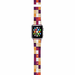 § AppleWatch 38mm / 42mm 真皮手錶帶 蘋果錶帶 §  色彩幾何圖案 第3張的照片