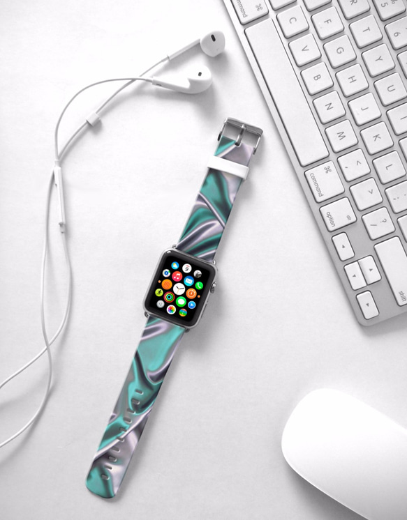 AppleWatch 38ミリメートル/ 42ミリメートルレザーストラップ腕時計Appleが点滅銀§§します 3枚目の画像