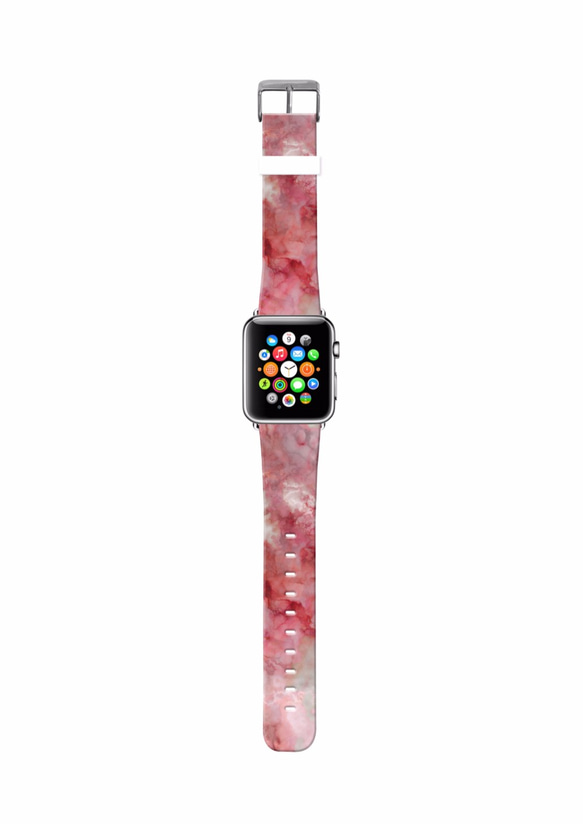 § AppleWatch 38mm / 42mm 真皮手錶帶 蘋果錶帶 § 粉紅雲石紋 第2張的照片