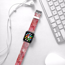 § AppleWatch 38mm / 42mm 真皮手錶帶 蘋果錶帶 § 粉紅雲石紋 第3張的照片