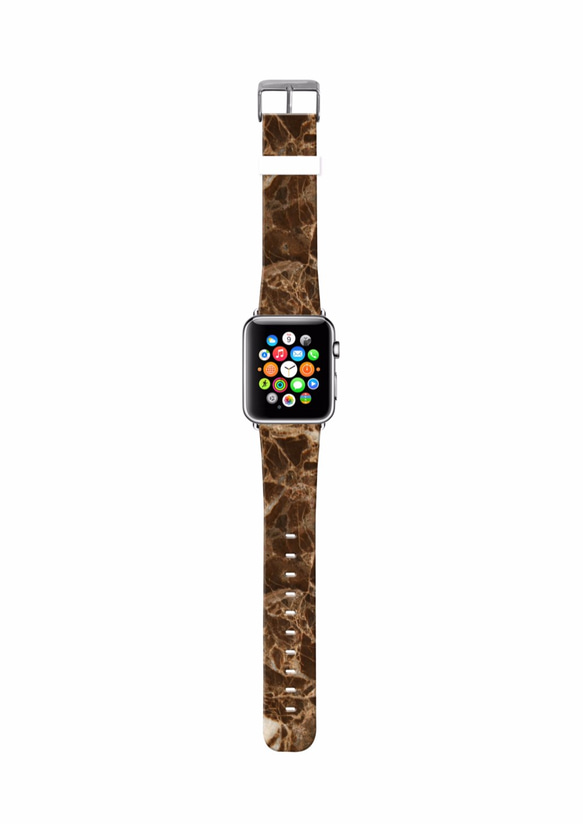 革の腕時計ストラップ§リンゴ茶色の大理石AppleWatch 38ミリメートル/ 42ミリメートル§ 2枚目の画像