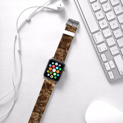 革の腕時計ストラップ§リンゴ茶色の大理石AppleWatch 38ミリメートル/ 42ミリメートル§ 3枚目の画像