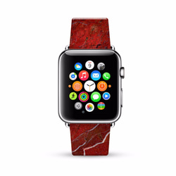 § AppleWatch 38mm / 42mm 真皮手錶帶 蘋果錶帶 § 紅雲石紋 第1張的照片