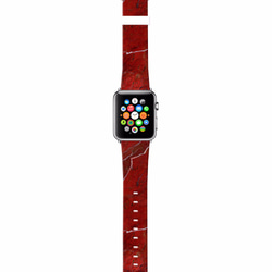 § AppleWatch 38mm / 42mm 真皮手錶帶 蘋果錶帶 § 紅雲石紋 第2張的照片