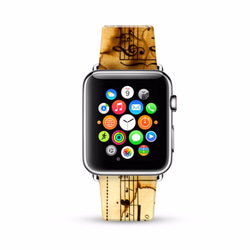 AppleWatch 38ミリメートル/ 42ミリメートルレザーストラップ腕時計Appleが懐かしい音楽タブ譜§§します 1枚目の画像