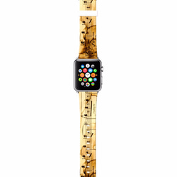 § AppleWatch 38mm / 42mm 真皮手錶帶 蘋果錶帶 §   懷舊音樂琴譜 第2張的照片