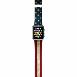 § AppleWatch 38mm / 42mm 真皮手錶帶 蘋果錶帶 §   懷舊國旗 第2張的照片