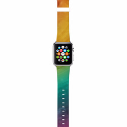 § AppleWatch 38mm / 42mm 真皮手錶帶 蘋果錶帶 §   漸變水彩 第3張的照片