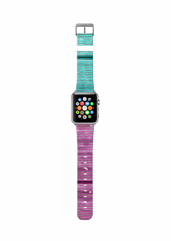§ AppleWatch 38mm / 42mm 真皮手錶帶 蘋果錶帶 § 雙色木紋 第2張的照片