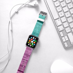 AppleWatch 38ミリメートル/ 42ミリメートルレザー腕時計ストラップ§のリンゴの木の色を§ 3枚目の画像