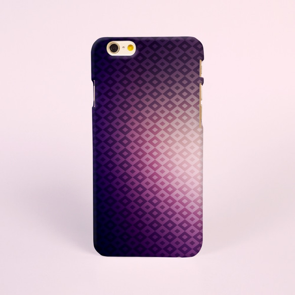 【iPhone 電話殼 Samsung Galaxy 手機殼 磨砂硬殼】紫色的圖案 cr102 第1張的照片