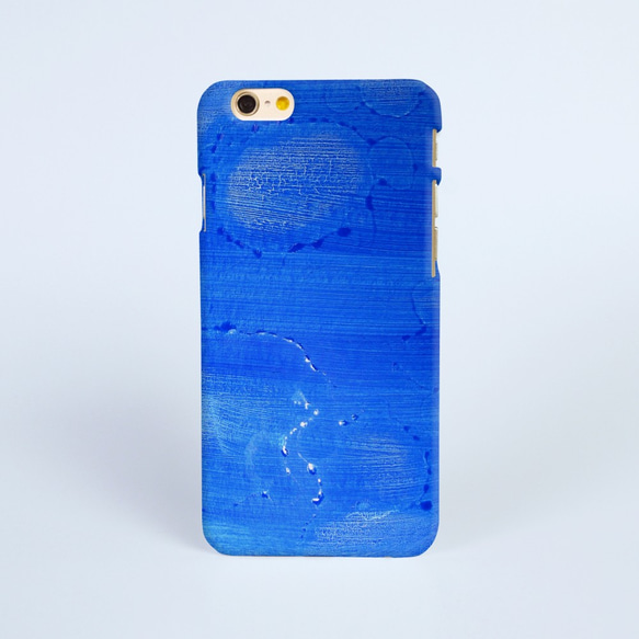 【iPhone 電話殼 Samsung Galaxy 手機殼 磨砂硬殼】藍色水彩紋 第1張的照片