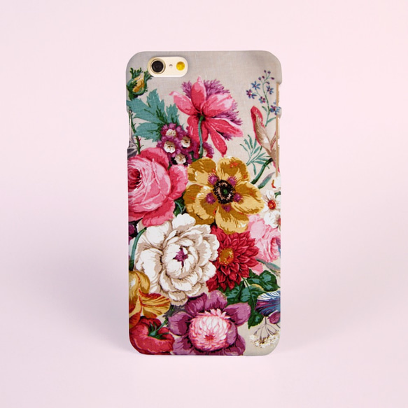 【iPhone 電話殼 Samsung Galaxy 手機殼 磨砂硬殼】刺繡花樣 - cr14 第1張的照片