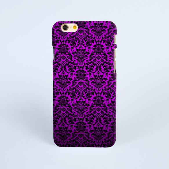 【iPhone 電話殼 Samsung Galaxy 手機殼 磨砂硬殼】紫色花樣 第1張的照片