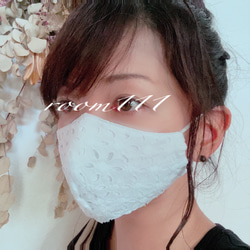 ⁂選べるサイズ⁂リネンマスク　立体マスク　呼吸しやすい　メッシュニット×ベルギーリネン　秋マスク 5枚目の画像