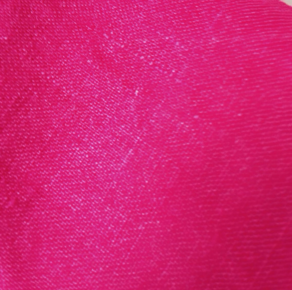 リネンワンピース#1 チェリーピンクの春色ドレス オフショルダー ナチュラル シンプル リネン ピンク 4枚目の画像