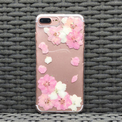 iPhone 7 手機殼 Dry Pressed Flowers Case 押花 乾燥花 粉紅壓花 001 第4張的照片