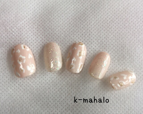 大人ひかえめレオパード ネイルチップ（つけ爪） k-mahalo 通販