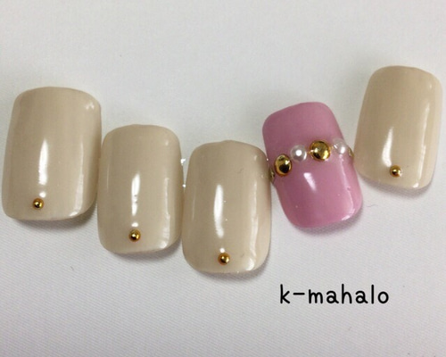 kumo .ページ ネイルチップ5点 desing】No.5 ジミーチュウ風×オリーブネイル ネイルチップ