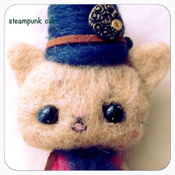 steampunk cute cat  バッグチャーム 3枚目の画像