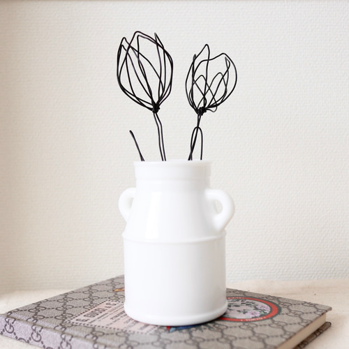 七宝　花絵　チューリップ　オブジェ　置物　インテリア　工芸品　美術品　A1705 七宝花絵チューリップオブジェ置物インテリア工芸品美術品A1705