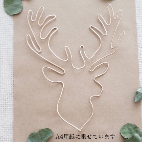 トナカイ☆上品なゴールド ‎ クリスマスの飾りに ワイヤーアート 