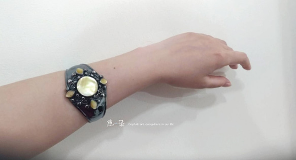 §魚 朵§ 貝殼純手做銀手環( Silver Bracelet decor with Shells ) 第7張的照片