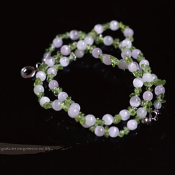 §yuduo§PurpleSpodum+ Peridot（Peridot、Kunzite） 5枚目の画像