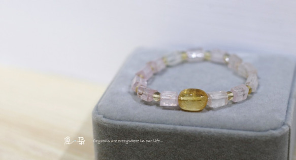 §魚 朵§ 鋰輝石+ 黃水晶手環( Kunzite +Citrine Bracelet) 第1張的照片