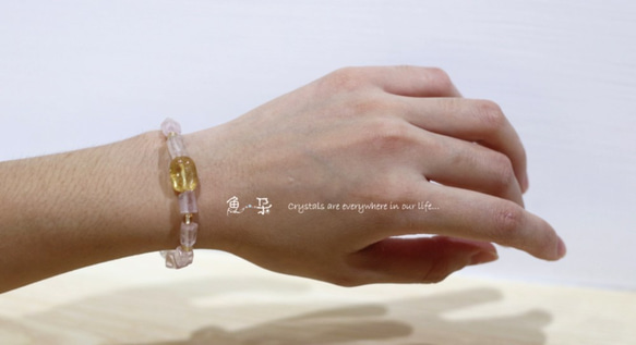 §魚 朵§ 鋰輝石+ 黃水晶手環( Kunzite +Citrine Bracelet) 第2張的照片