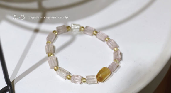 §魚 朵§ 鋰輝石+ 黃水晶手環( Kunzite +Citrine Bracelet) 第4張的照片