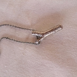 手工製作 樹枝Y字925純銀項鍊 彈弓造型樹枝 第2張的照片