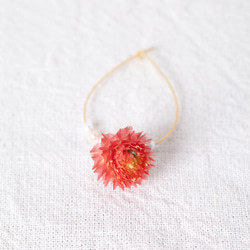 お花の耳飾り[花雫 Hana-Shizuku] 紅 BENI 1枚目の画像