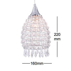 小巧鍍鉻透明壓克力珠吊燈-BNL00032 第8張的照片
