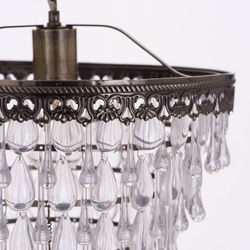 古銅色透明壓克力珠鐵框吊燈-BNL00033 第2張的照片